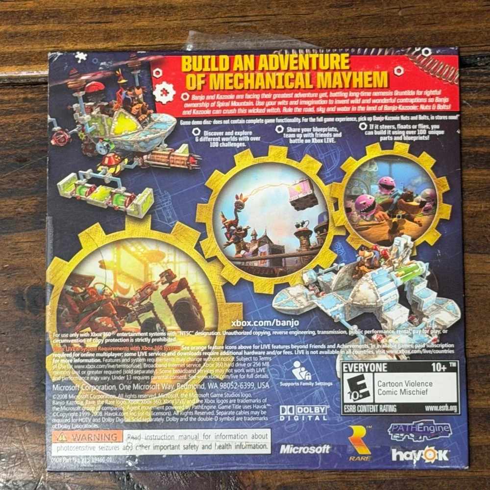 Banjo-Kazooie Nuts & Bolts‎ Xbox 360 Demo Disc Promo Not For Sale New Rare